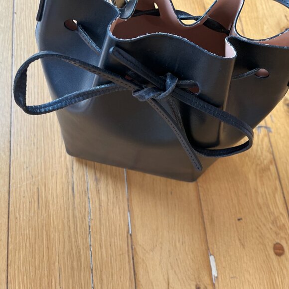 Mansur Gavriel Mini Bucket Bag Black/Ballerina - Picture 7 of 14